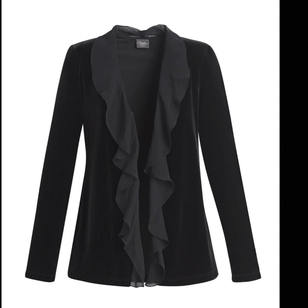 Chico's travelers collection  Chiffon-Trim Jacket